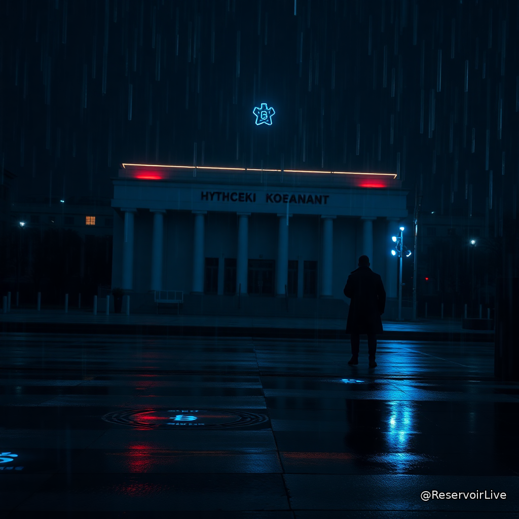 Illustration conceptuelle d'une attaque cybernétique nord-coréenne avec symboles de cryptomonnaies et interfaces de sécurité réseau