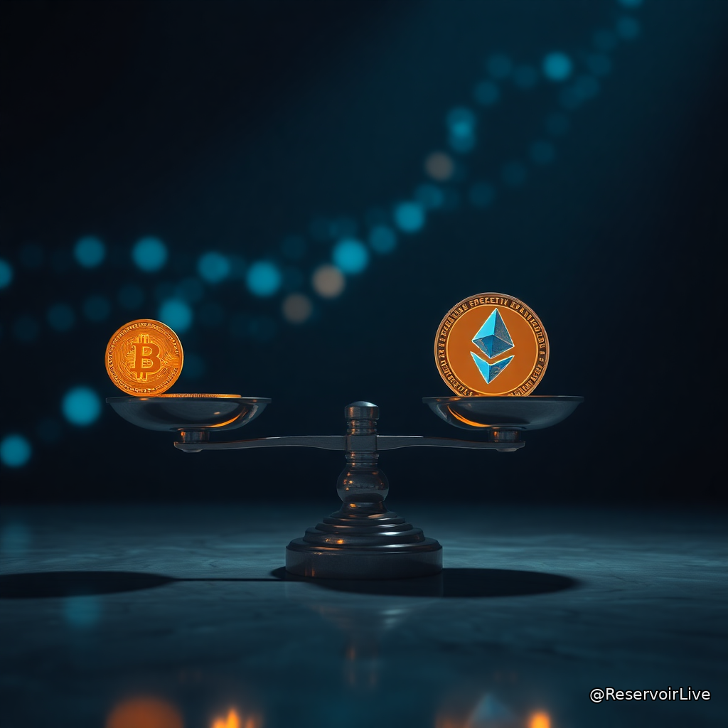 Graphique comparatif des volumes de trading des ETF Bitcoin et Ethereum, montrant la baisse du Bitcoin et la montée d'Ethereum en juillet 2026