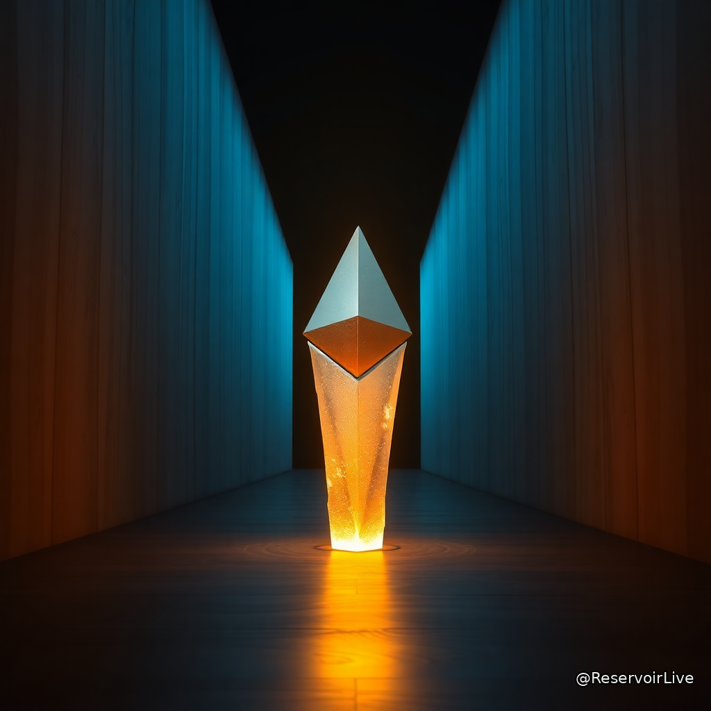 Logo Ethereum sur fond illustrant la décennie d'existence du protocole et les enjeux de gouvernance