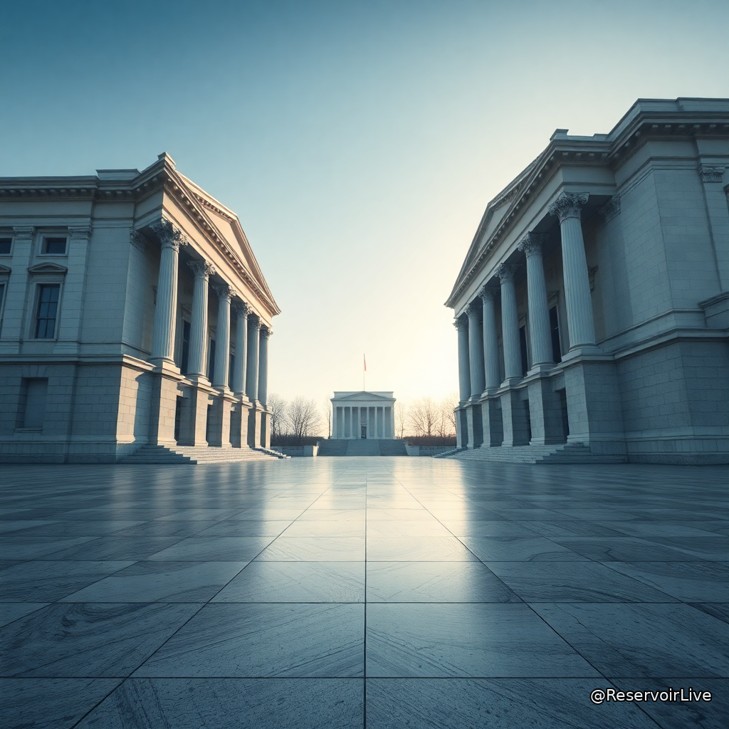 Symboles des régulateurs CFTC et SEC avec arrière-plan de blockchain et données de marché crypto