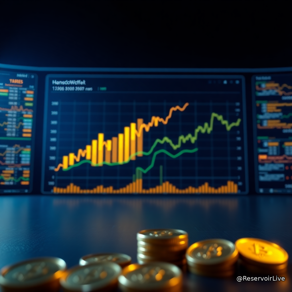Graphique montrant la progression des encours des ETF Bitcoin et Ethereum avec distinction entre revalorisation d'actifs et entrées nettes de capitaux