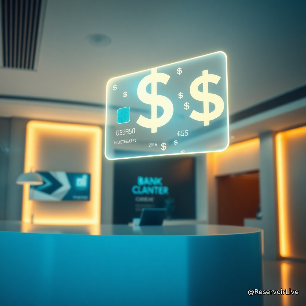 Interface de services bancaires Ethena avec stablecoin USDe, montrant comptes d'épargne et cartes de paiement