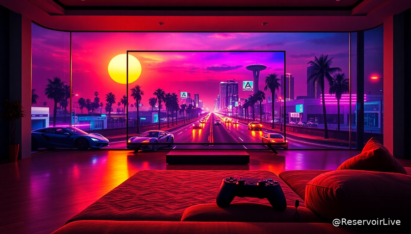 Affiche du trailer GTA 6 diffusé en exclusivité sur Netflix avec les logos des plateformes
