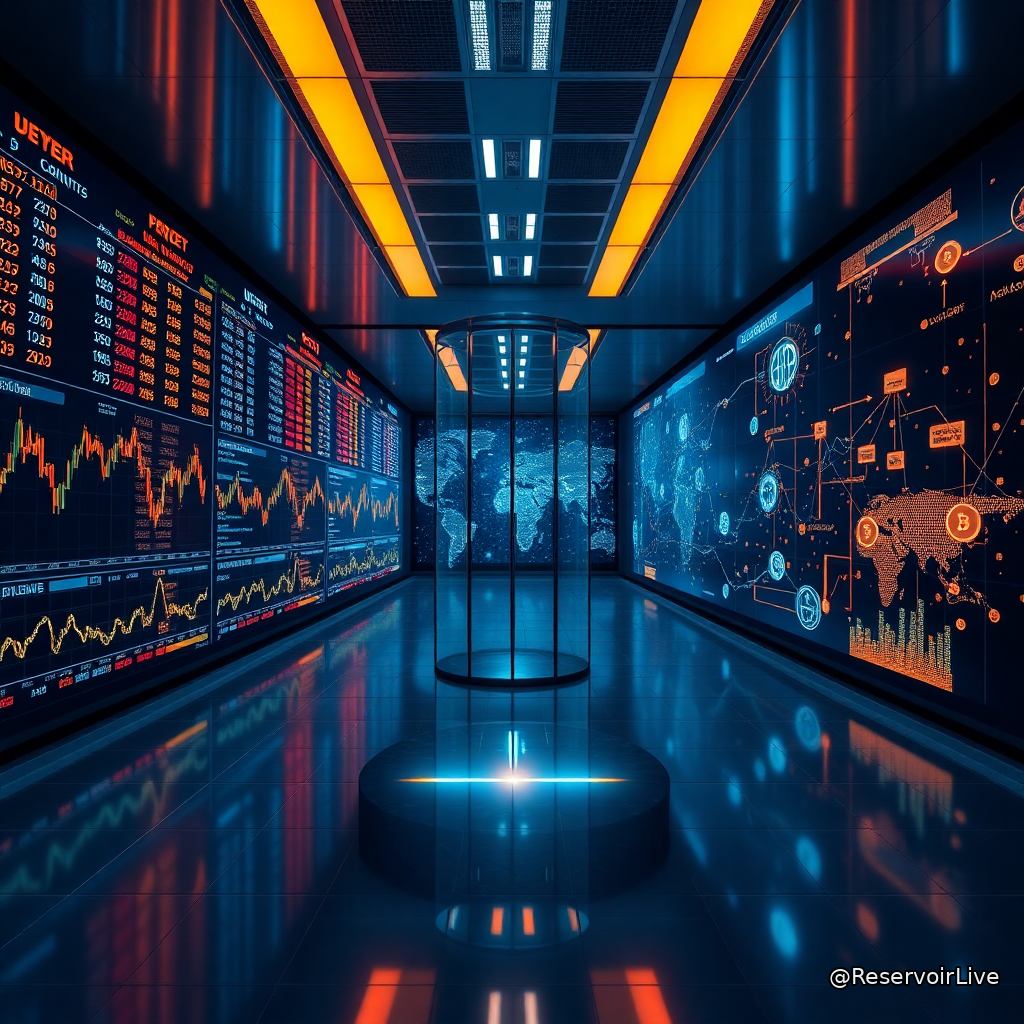 Interface Binance Futures avec contrats perpétuels sur actions et ETF, graphiques de prix en hausse