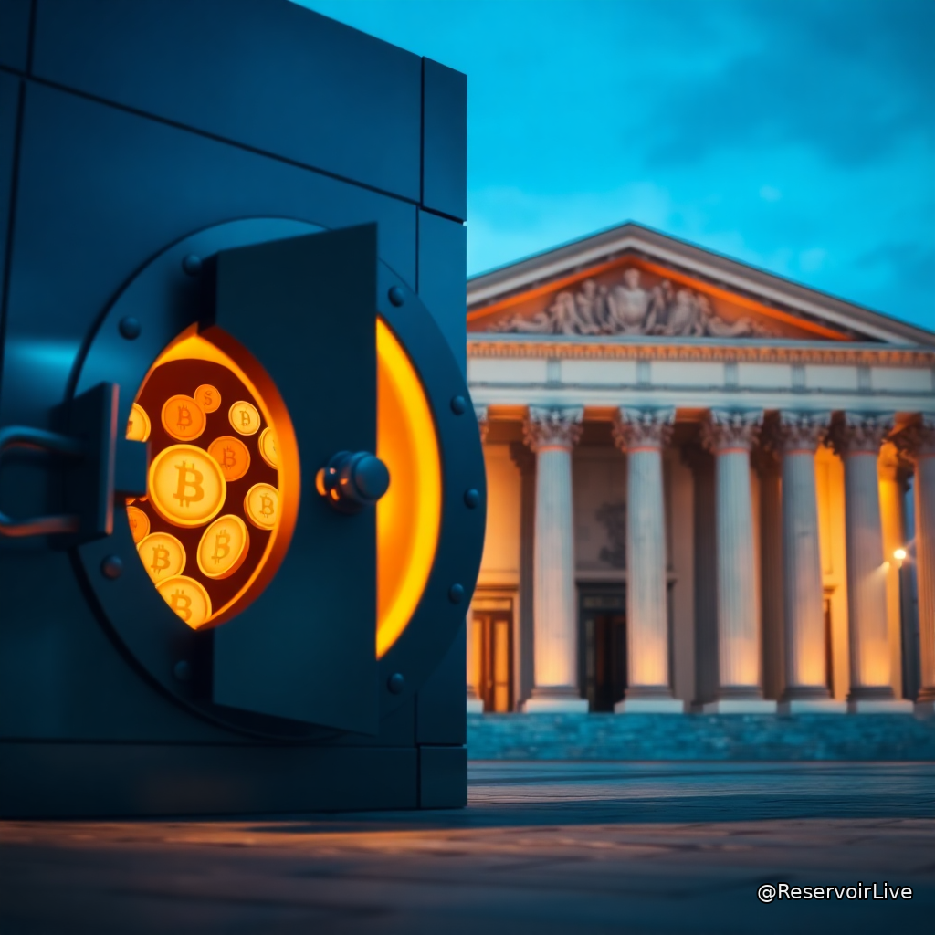 Représentation schématique de l'infrastructure bancaire régulée supportant les stablecoins - connexion entre blockchain et système financier traditionnel