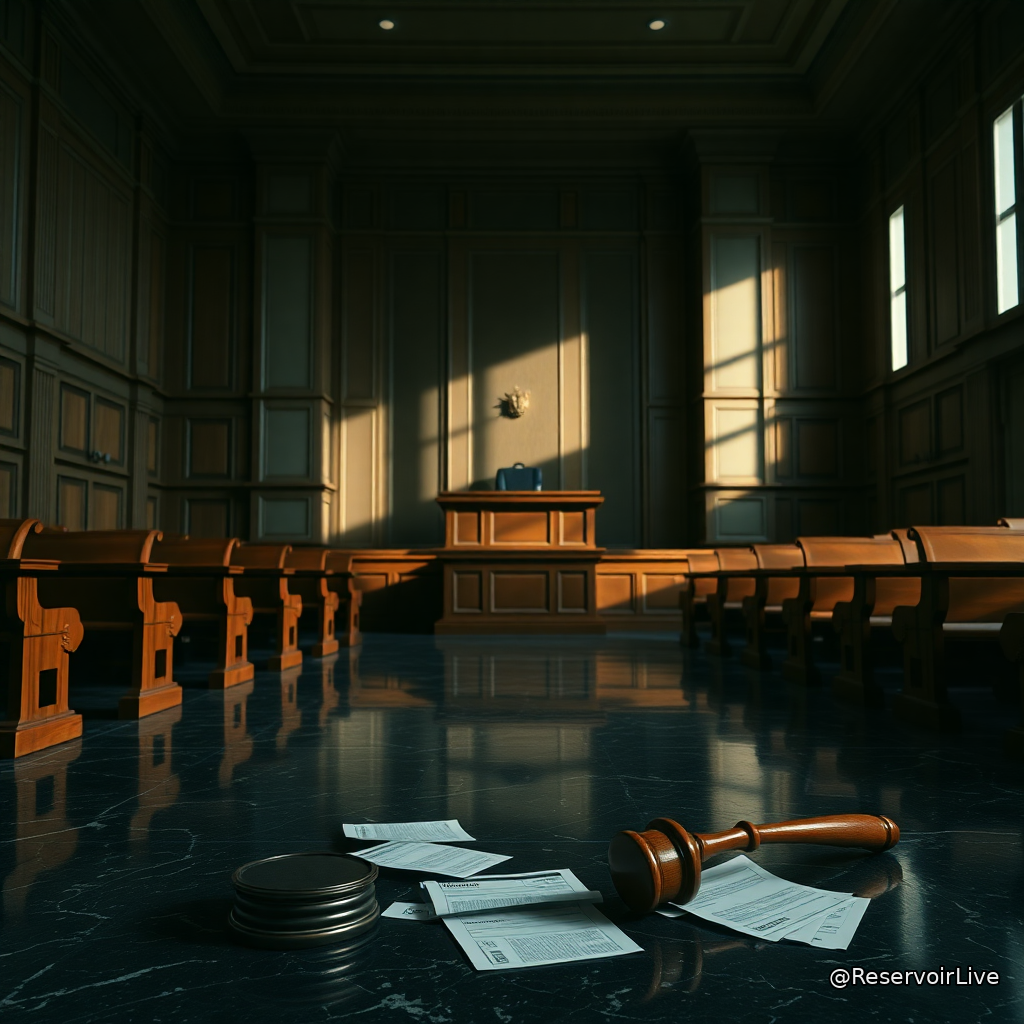 Sam Bankman-Fried en costume, dans un contexte judiciaire évoquant la Cour suprême américaine