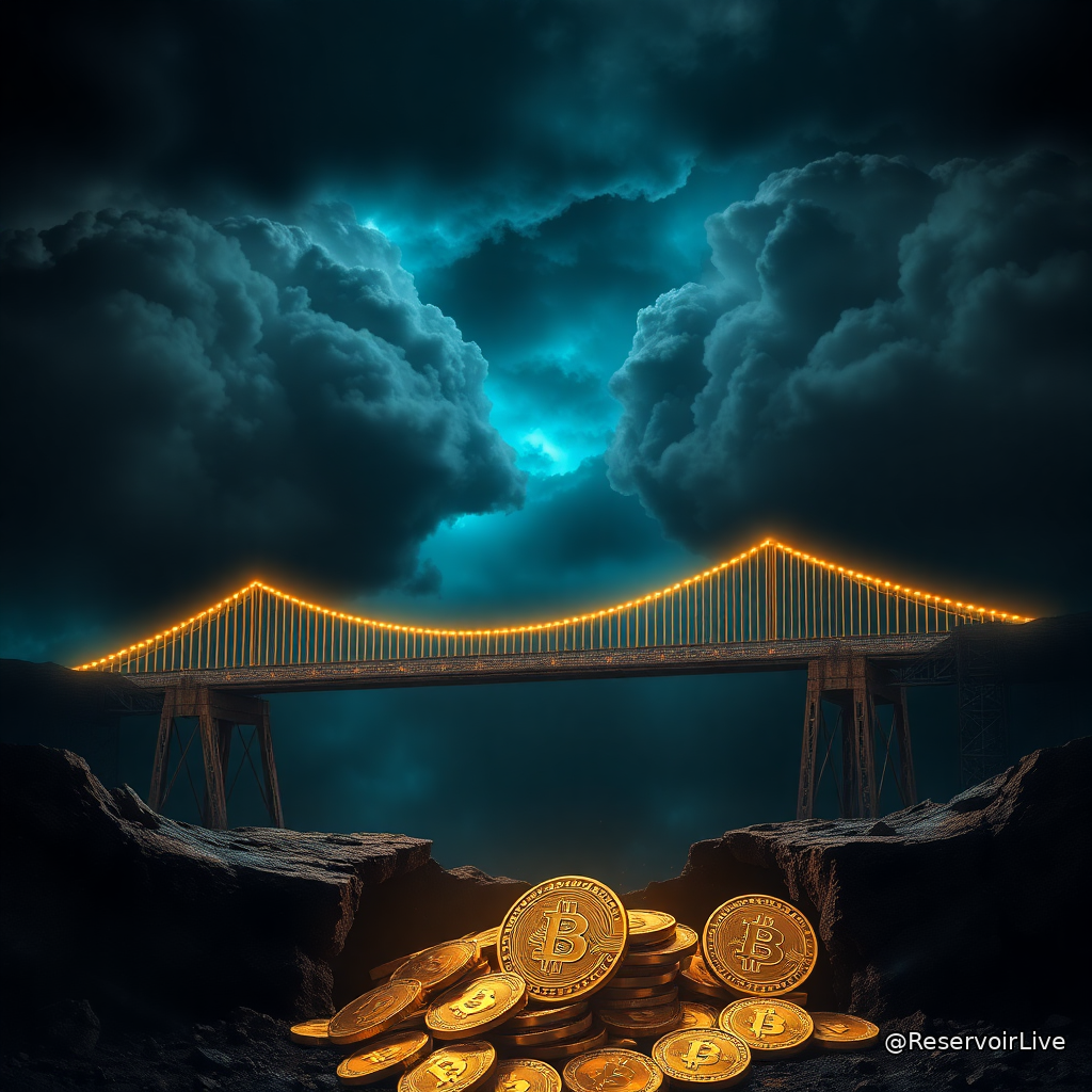 Illustration représentant le piratage du bridge Symbiosis avec un cadenas brisé et des données blockchain, symbolisant la récupération partielle de 15 BTC
